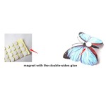 3D double butterflies with magnet, house or event decorations, set of 12 pieces, colorful color, A23
